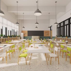 现代学校美术教室3D模型下载